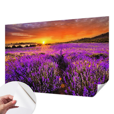 Carta da parati per cameretta Tramonto alla lavanda