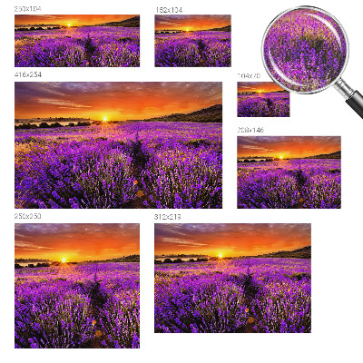 Carta da parati per cameretta Tramonto alla lavanda