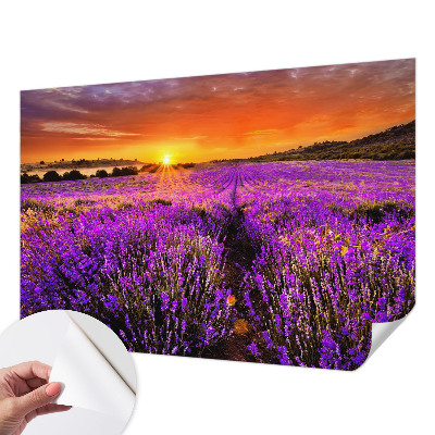 Carta da parati per cameretta Tramonto alla lavanda