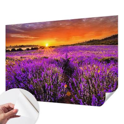 Carta da parati per cameretta Tramonto alla lavanda