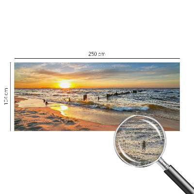 Carta da parati per cameretta Spiaggia tramonto