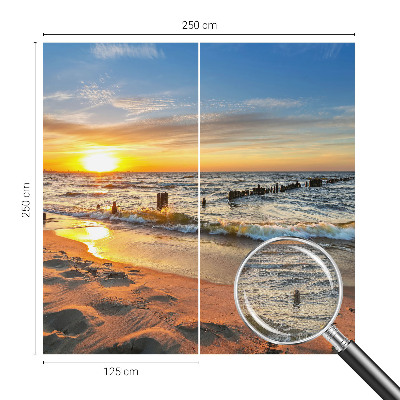 Carta da parati per cameretta Spiaggia tramonto