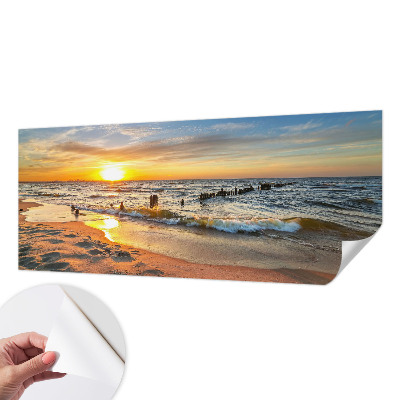 Carta da parati per cameretta Spiaggia tramonto