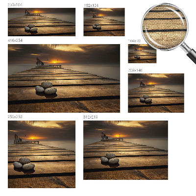 Carta da parati panoramica effetto 3D Tramonto