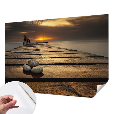 Carta da parati panoramica effetto 3D Tramonto