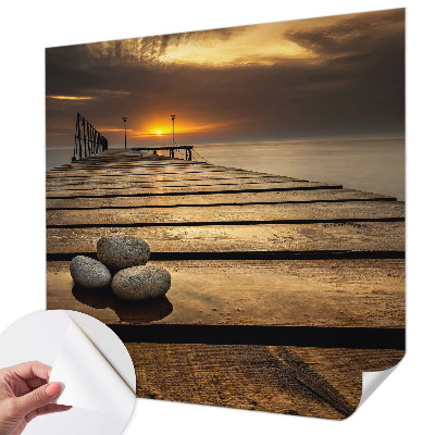 Carta da parati panoramica effetto 3D Tramonto