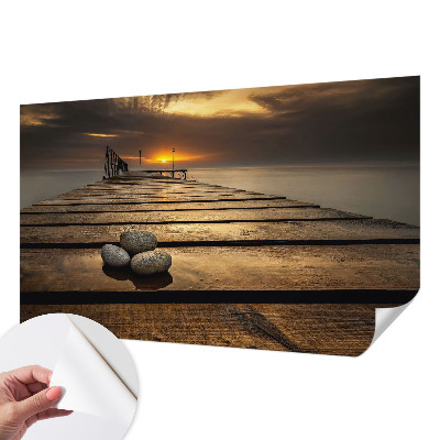 Carta da parati panoramica effetto 3D Tramonto