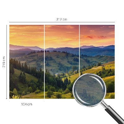 Carta da parati cameretta paesaggio montano