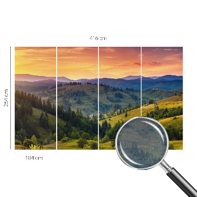 Carta da parati cameretta paesaggio montano