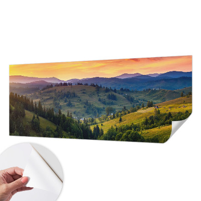 Carta da parati cameretta paesaggio montano