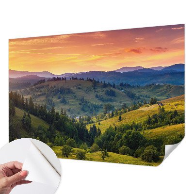 Carta da parati cameretta paesaggio montano