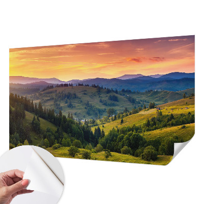 Carta da parati cameretta paesaggio montano