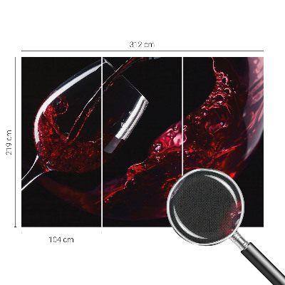 Carta da parati effetto profondità Vino rosso