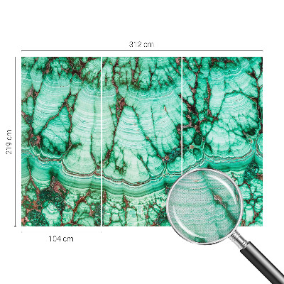 Fotomurale effetto 3D motivi verdi