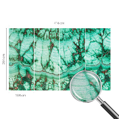 Fotomurale effetto 3D motivi verdi