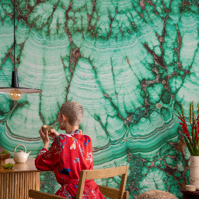 Fotomurale effetto 3D motivi verdi