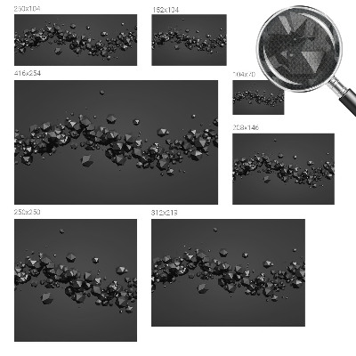 Carta da parati 3D Grumi neri