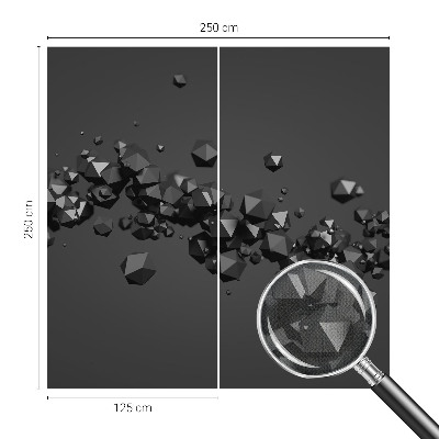 Carta da parati 3D Grumi neri