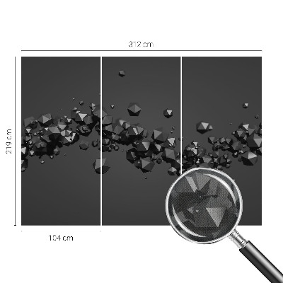 Carta da parati 3D Grumi neri