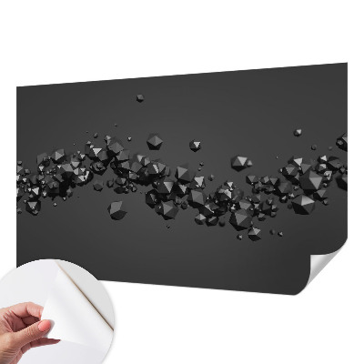 Carta da parati 3D Grumi neri