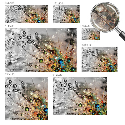 Fotomurale 3D Io metto gioielli di rugiada
