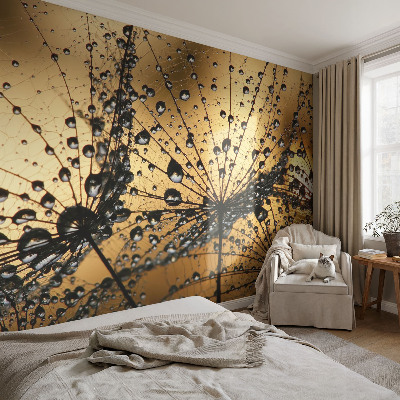 Carta da parati panoramica effetto 3D Gocce delicate