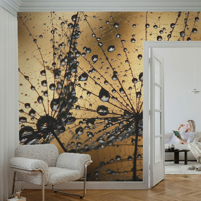 Carta da parati panoramica effetto 3D Gocce delicate