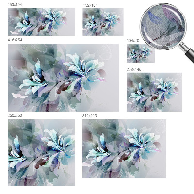 Carta da parati effetto profondità Astrazione floreale