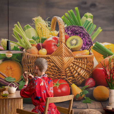 Carta da parati cameretta Ricchezza fruttata