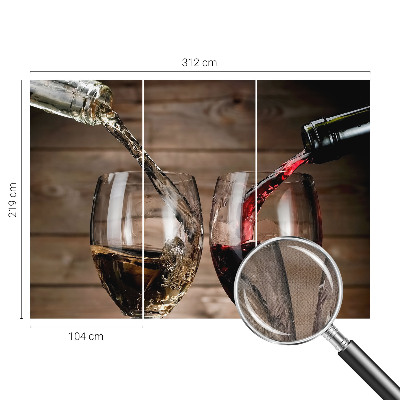 Carta da parati per cameretta Bicchieri di vino