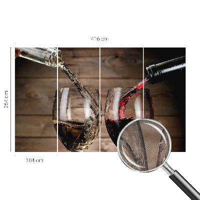 Carta da parati per cameretta Bicchieri di vino