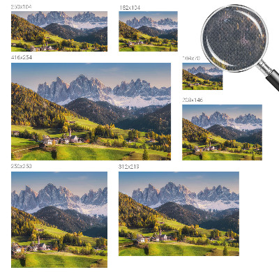 Fotomurale 3D paesaggio montano