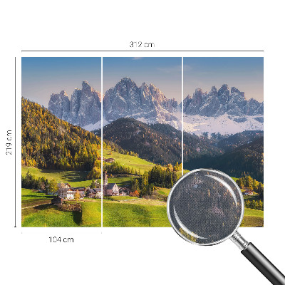 Fotomurale 3D paesaggio montano