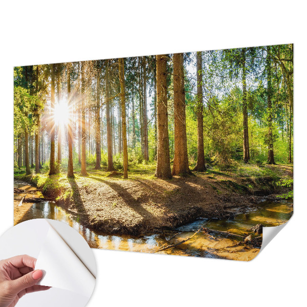 Fotomurale effetto 3D Idillio nella foresta