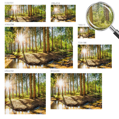 Fotomurale effetto 3D Idillio nella foresta
