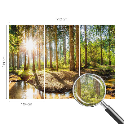 Fotomurale effetto 3D Idillio nella foresta
