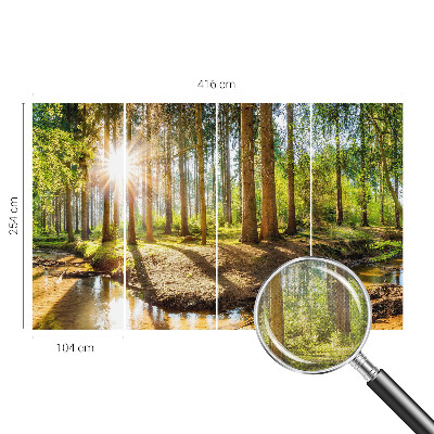 Fotomurale effetto 3D Idillio nella foresta