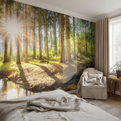 Fotomurale effetto 3D Idillio nella foresta
