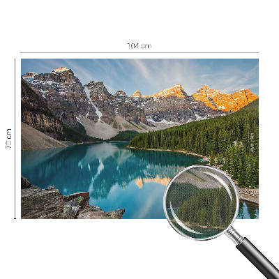 Carta da parati panoramica effetto 3D Riflesso di montagna
