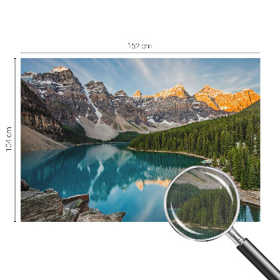 Carta da parati panoramica effetto 3D Riflesso di montagna