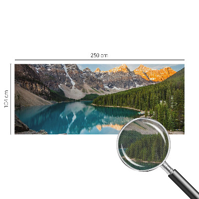 Carta da parati panoramica effetto 3D Riflesso di montagna