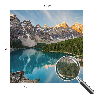 Carta da parati panoramica effetto 3D Riflesso di montagna