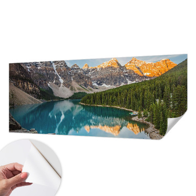 Carta da parati panoramica effetto 3D Riflesso di montagna