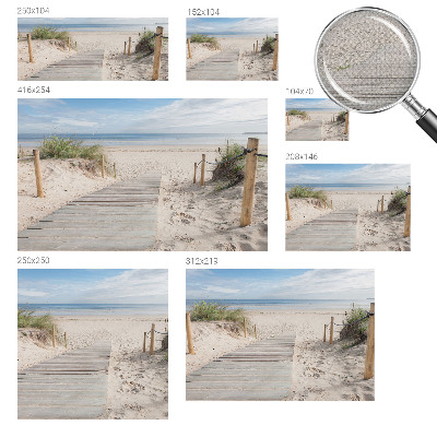 Carta da parati effetto profondità passerella in legno