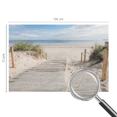 Carta da parati effetto profondità passerella in legno