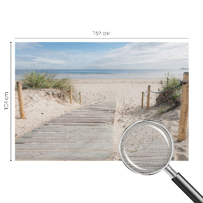 Carta da parati effetto profondità passerella in legno