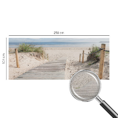 Carta da parati effetto profondità passerella in legno