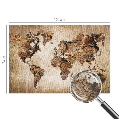 Carta da parati 3D Mappa in legno