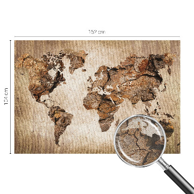 Carta da parati 3D Mappa in legno
