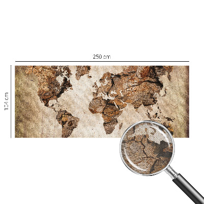 Carta da parati 3D Mappa in legno